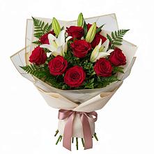 Букет цветов из:  Лилии и Розы в Копейске