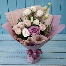 Букет цветов из:  Розы и Лизиантусы в Копейске
