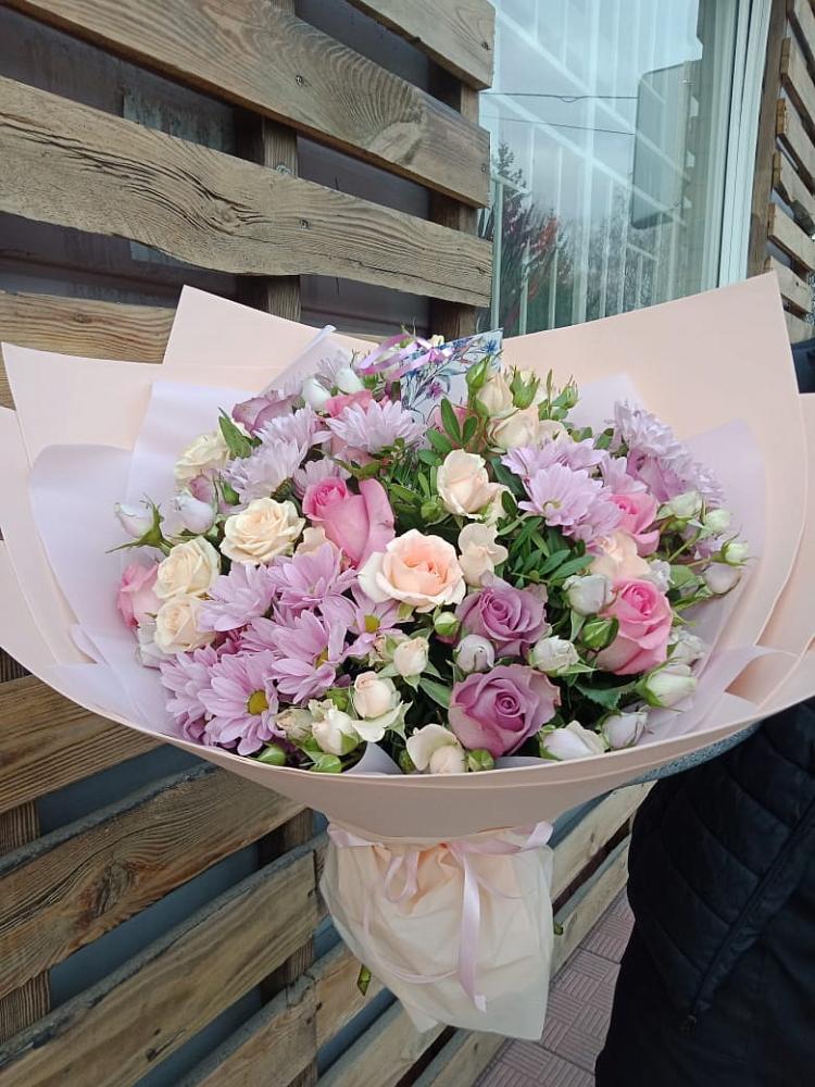 Букет цветов из: Розы и Хризантемы в Копейске