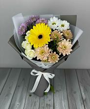 Букет цветов из:  Розы, Герберы и Хризантемы в Копейске