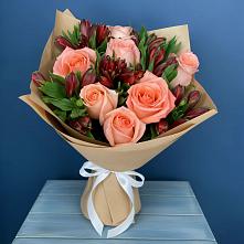 Букет цветов из:  Розы и Альстромерии в Копейске