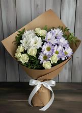 Букет цветов из:  Хризантемы и Розы в Копейске