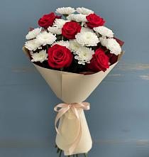 Букет цветов из:  Розы и Хризантемы в Копейске
