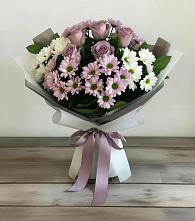 Букет цветов из:  Хризантемы и Розы #REPLACE_PRED# Копейске