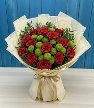 Букет цветов из:  Розы и Хризантемы в Копейске