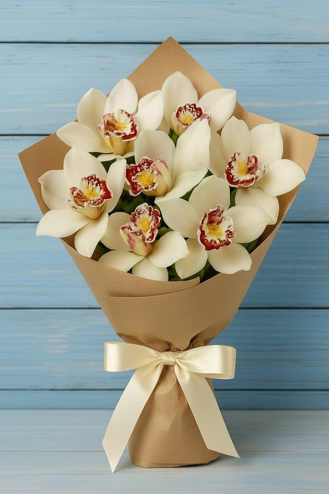 Букет цветов из: Орхидеи и Розы в Копейске