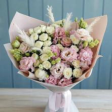 Букет цветов из:  Альстромерии и Розы в Копейске